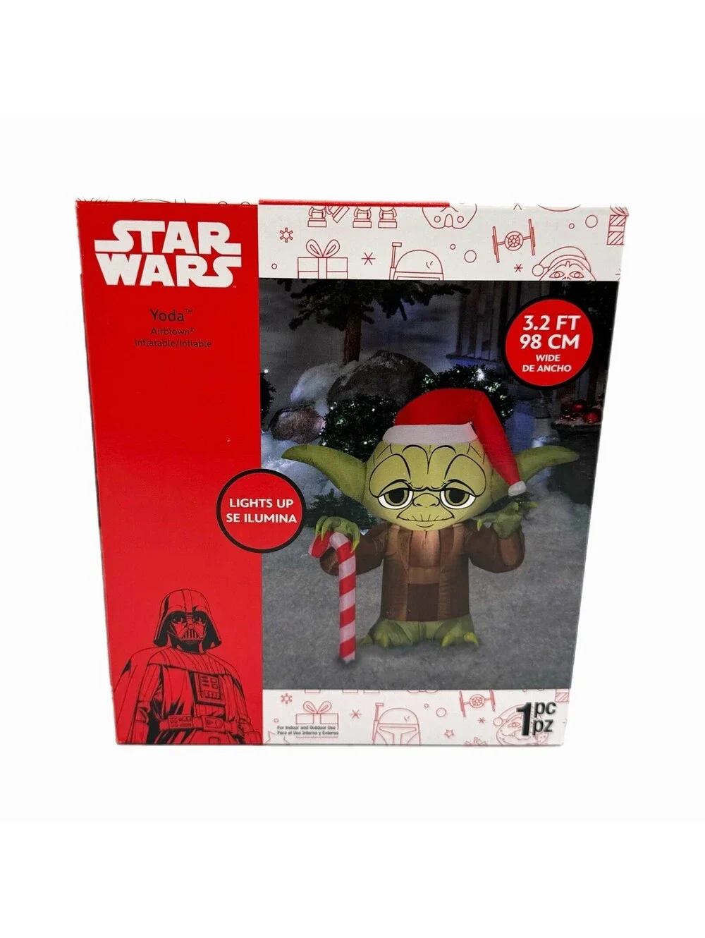 Gemmy Star Wars 3.2 Ft Yoda with Candy Cane Airblown Inflatable – Christmas